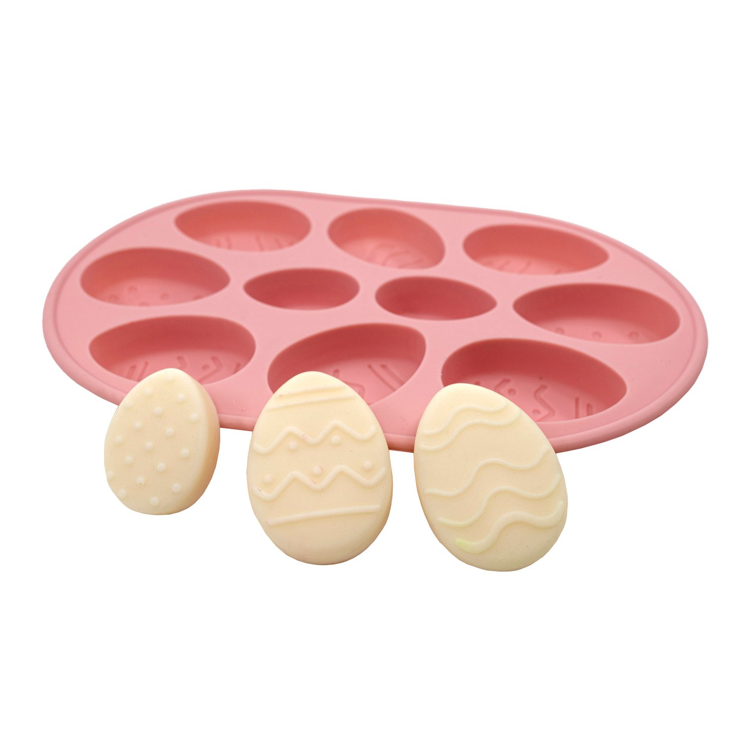 Moule en silicone, œufs de Pâques, 10 pcs
