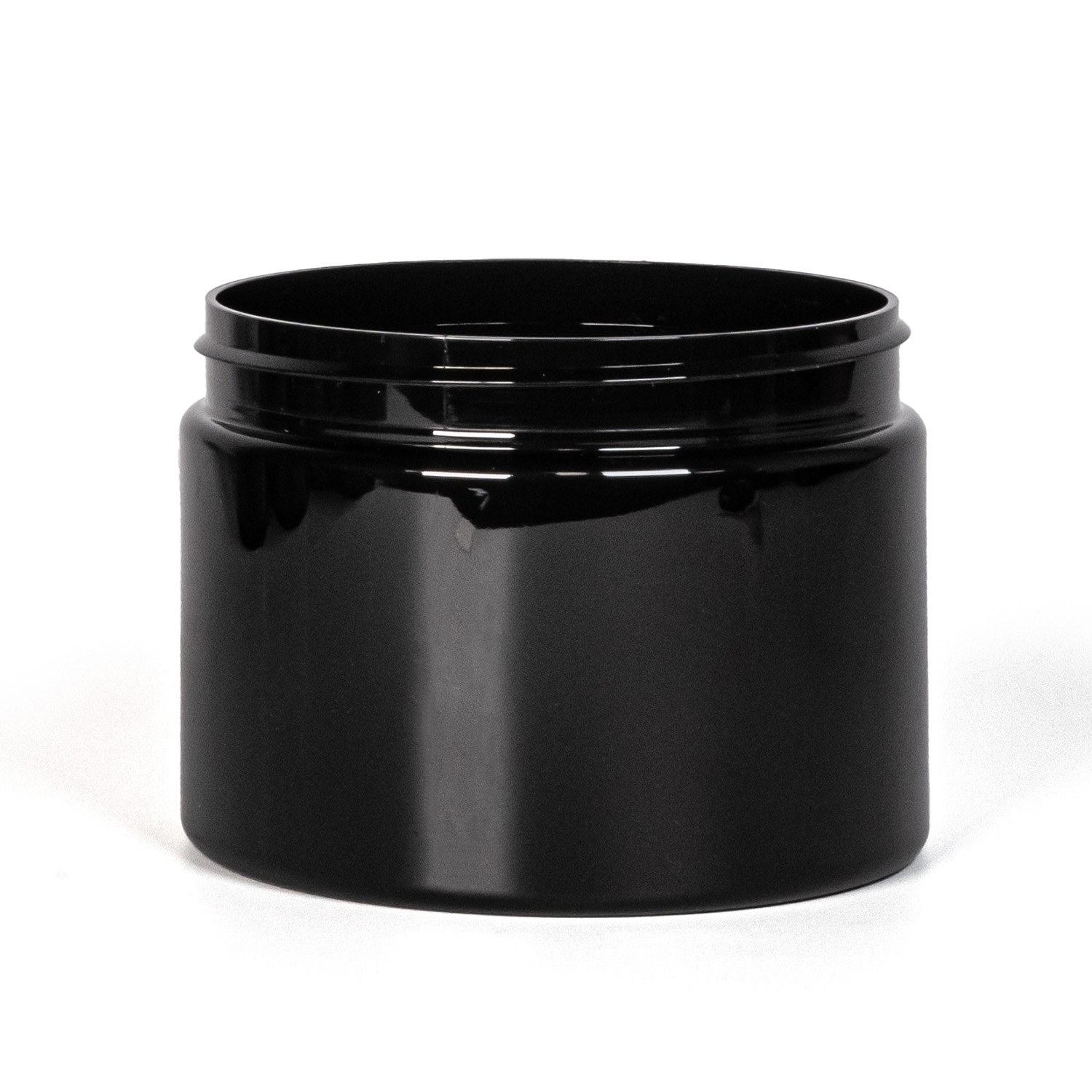 Kunststoffdose, schwarz, weißer Verschluss, 500 ml