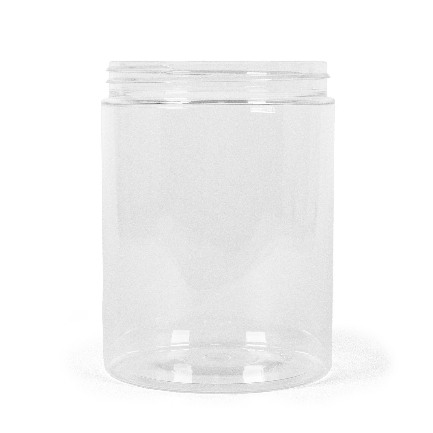 Plastový kelímek, průhledný, 1 l, černé víčko