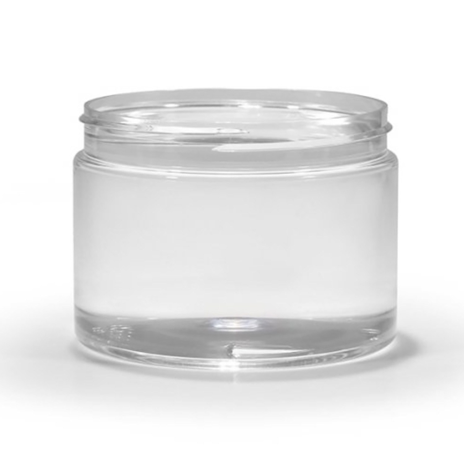 Kunststoffdose, transparent, weißer Verschluss, 500 ml