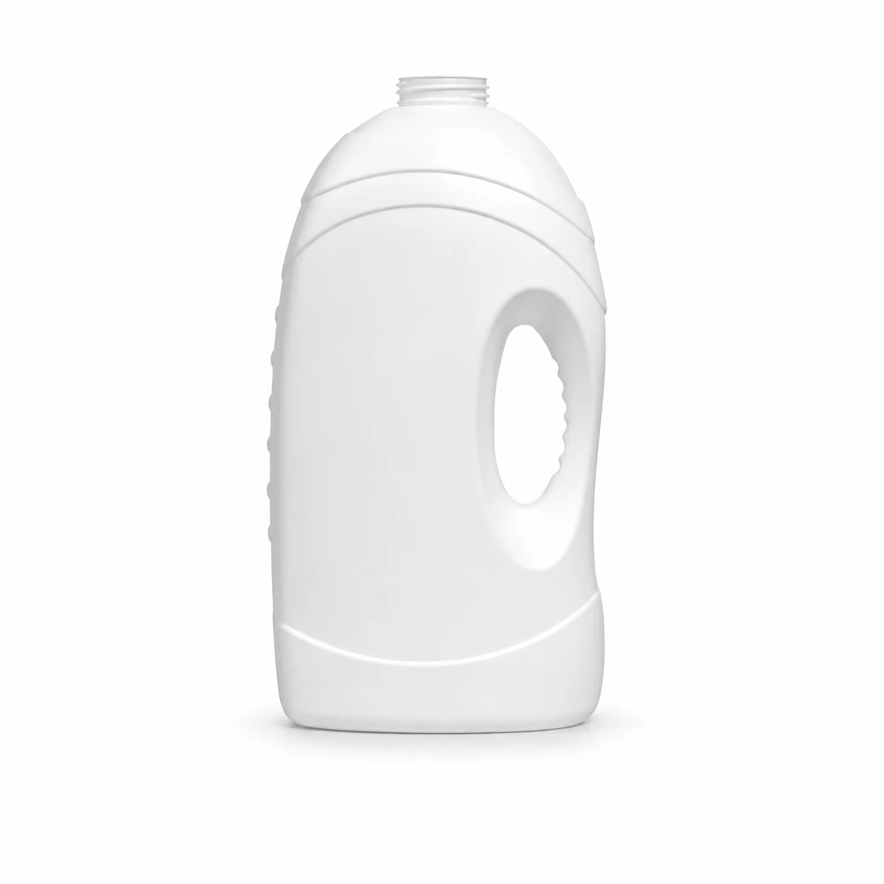 Biała butelka plastikowa na płyn do płukania, 5,5 l