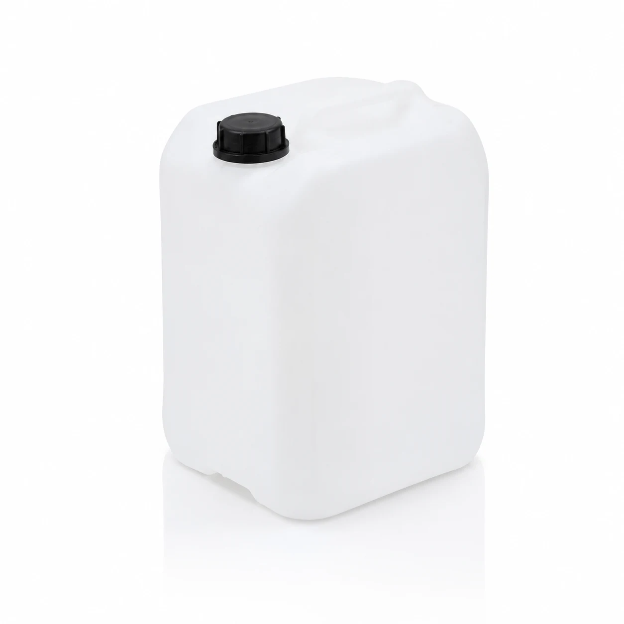 Bidón de plástico, blanco, 10 l, tapón rojo