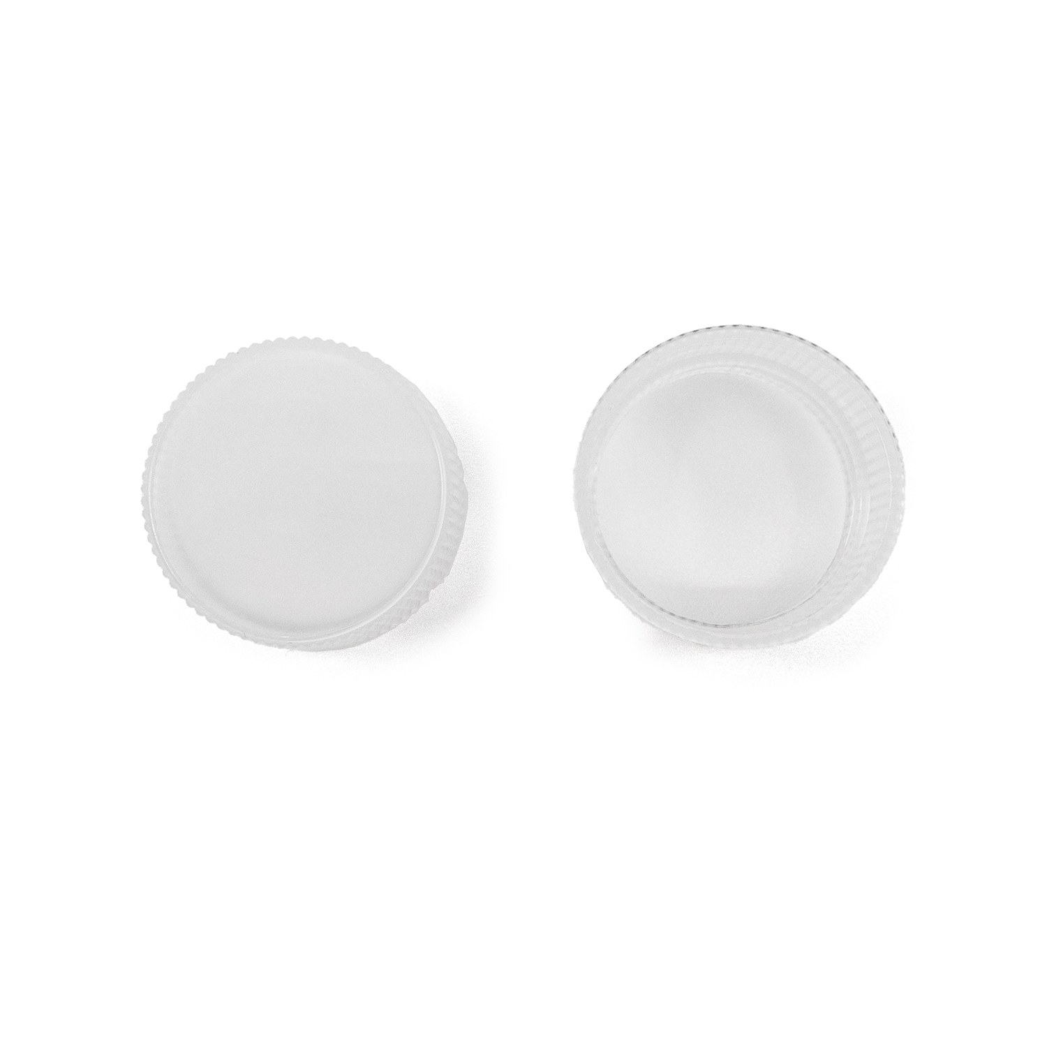 Průhledné rýhované plastové víčko 24/410