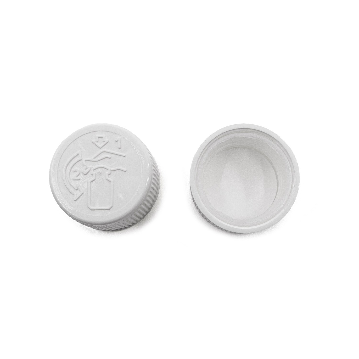 Bouchon de sécurité en plastique blanc 28/410