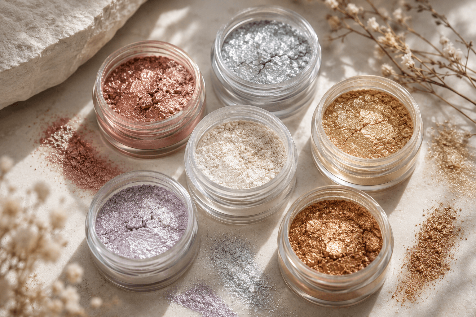 Mica — colorante mineral utilizado en cosmética decorativa