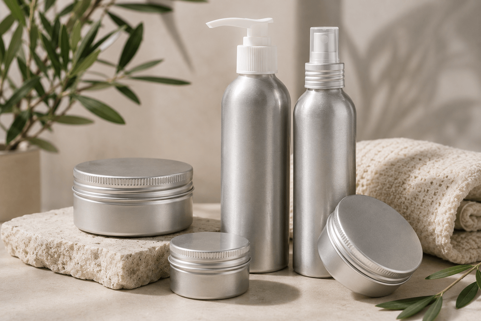 Envase de aluminio: adecuado para bálsamos, ungüentos y productos sólidos