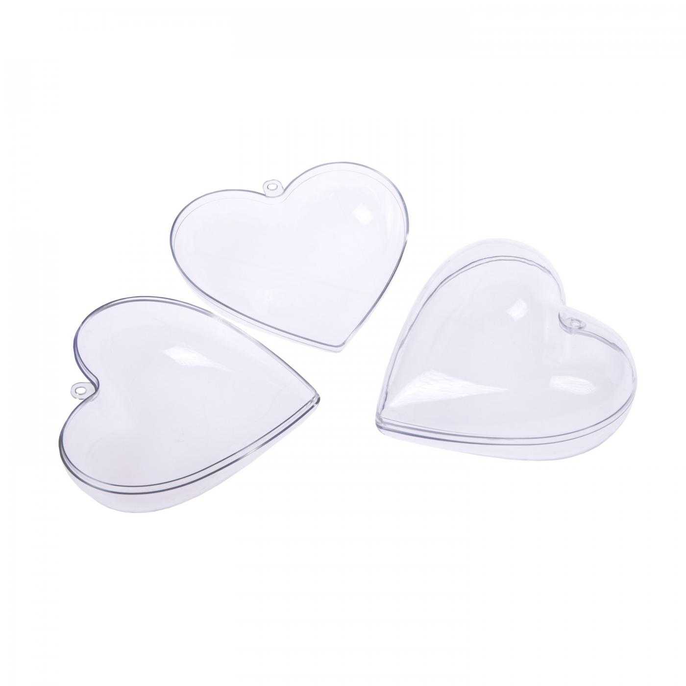 Plastové srdce, forma na šumivky do koupele, cca 8 cm