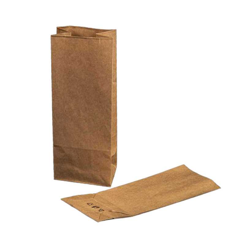 Kraft papír tasak, téglalap alakú talp, 10x7x27 cm