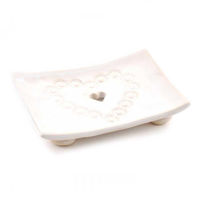 Ceramic Soap Dish, Heart