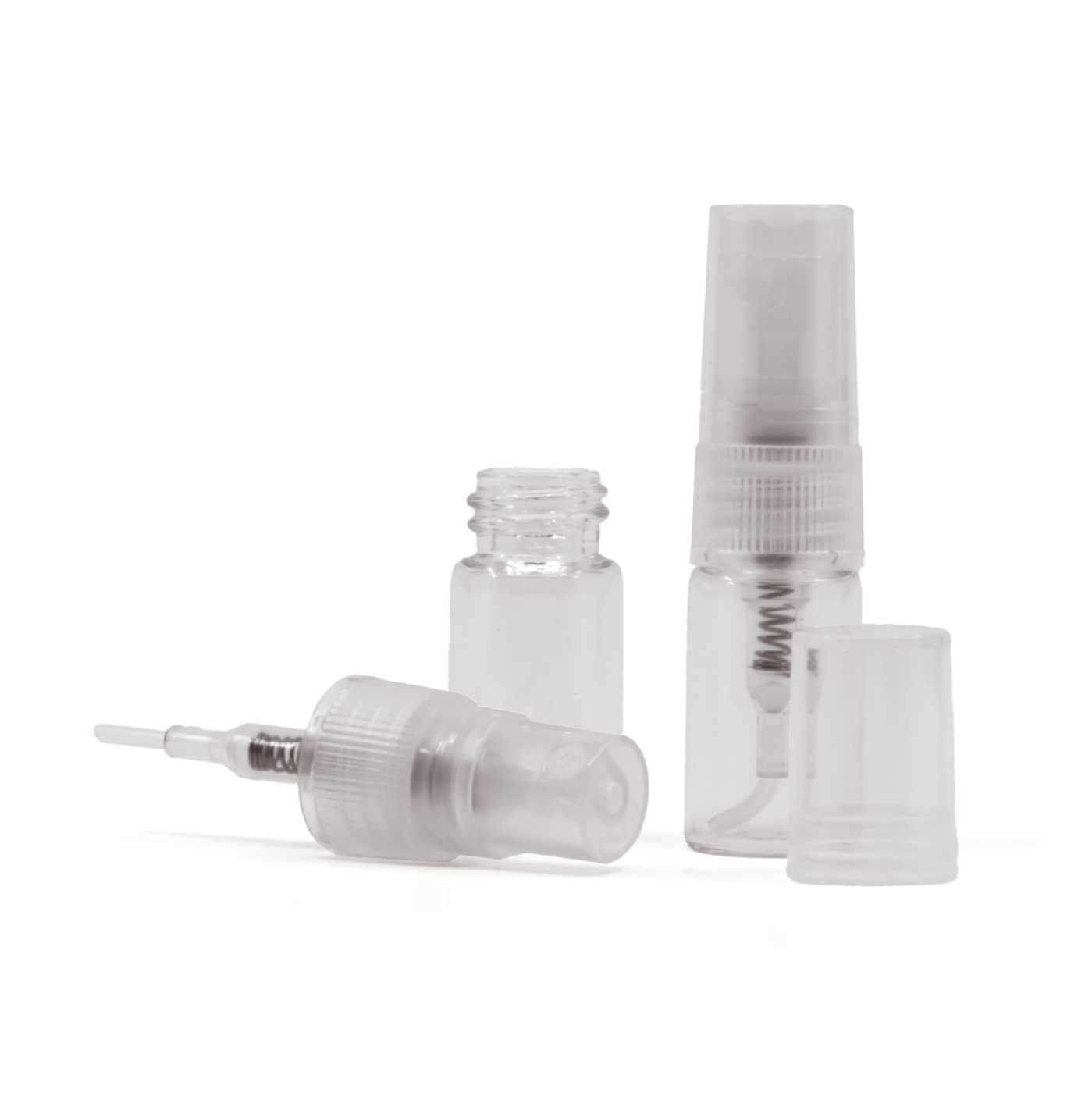 Flacon vaporisateur de parfum en verre transparent 2 ml