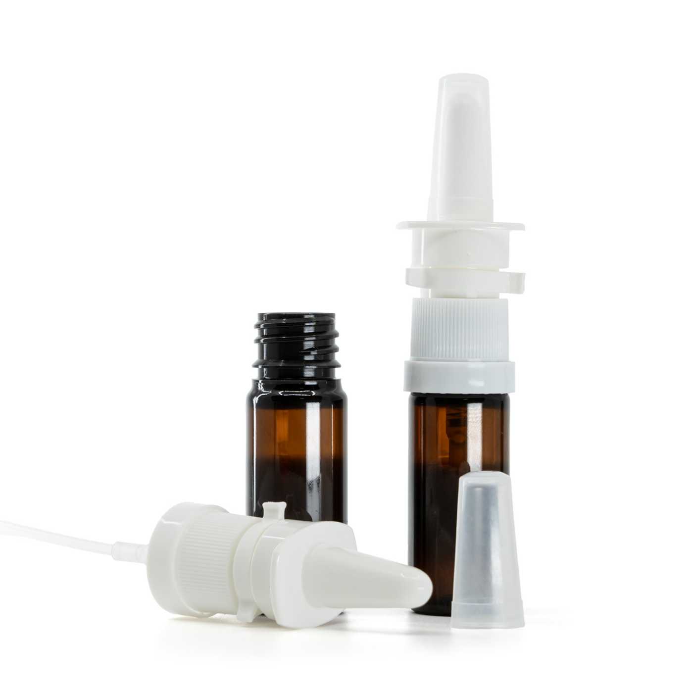 Braune Kunststoffflasche, Nasenspray, 10 ml