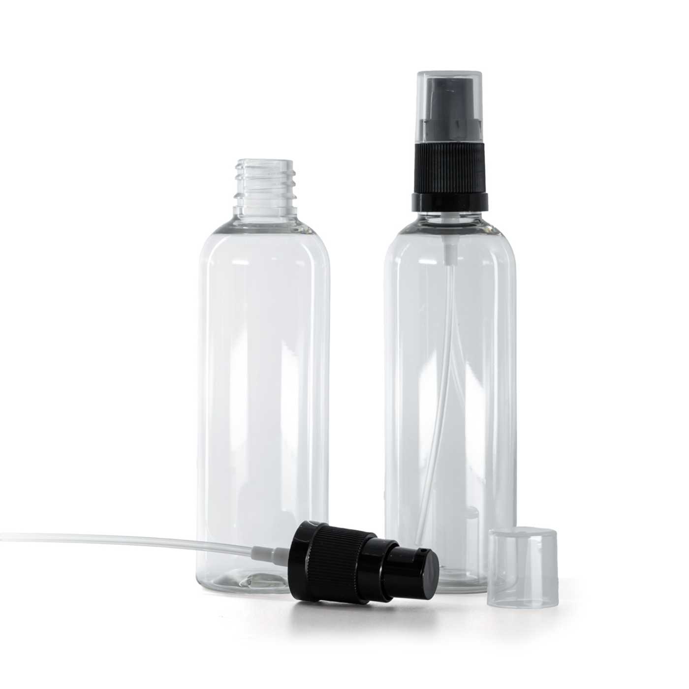 Átlátszó műanyag palack, adagoló pumpa krémekhez, 100 ml