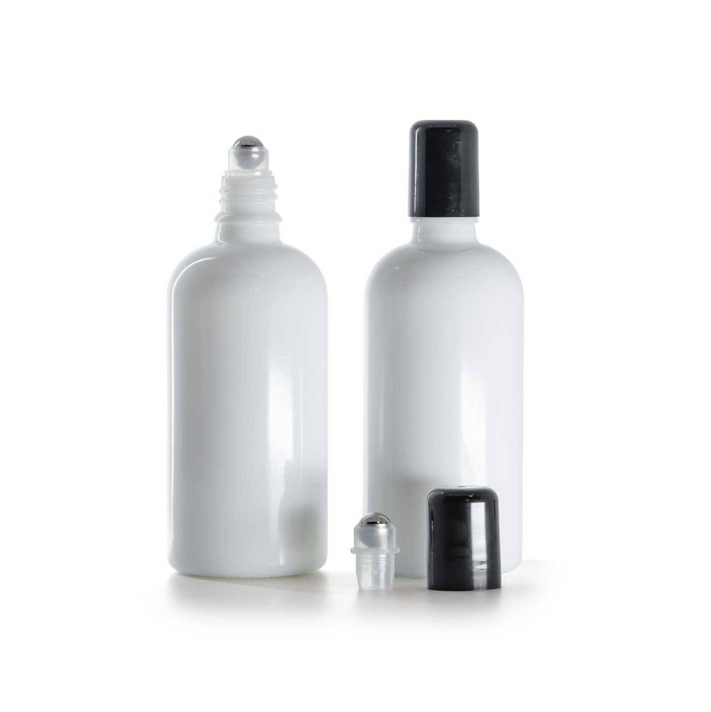 Flacon en verre blanc roll-on 100 ml