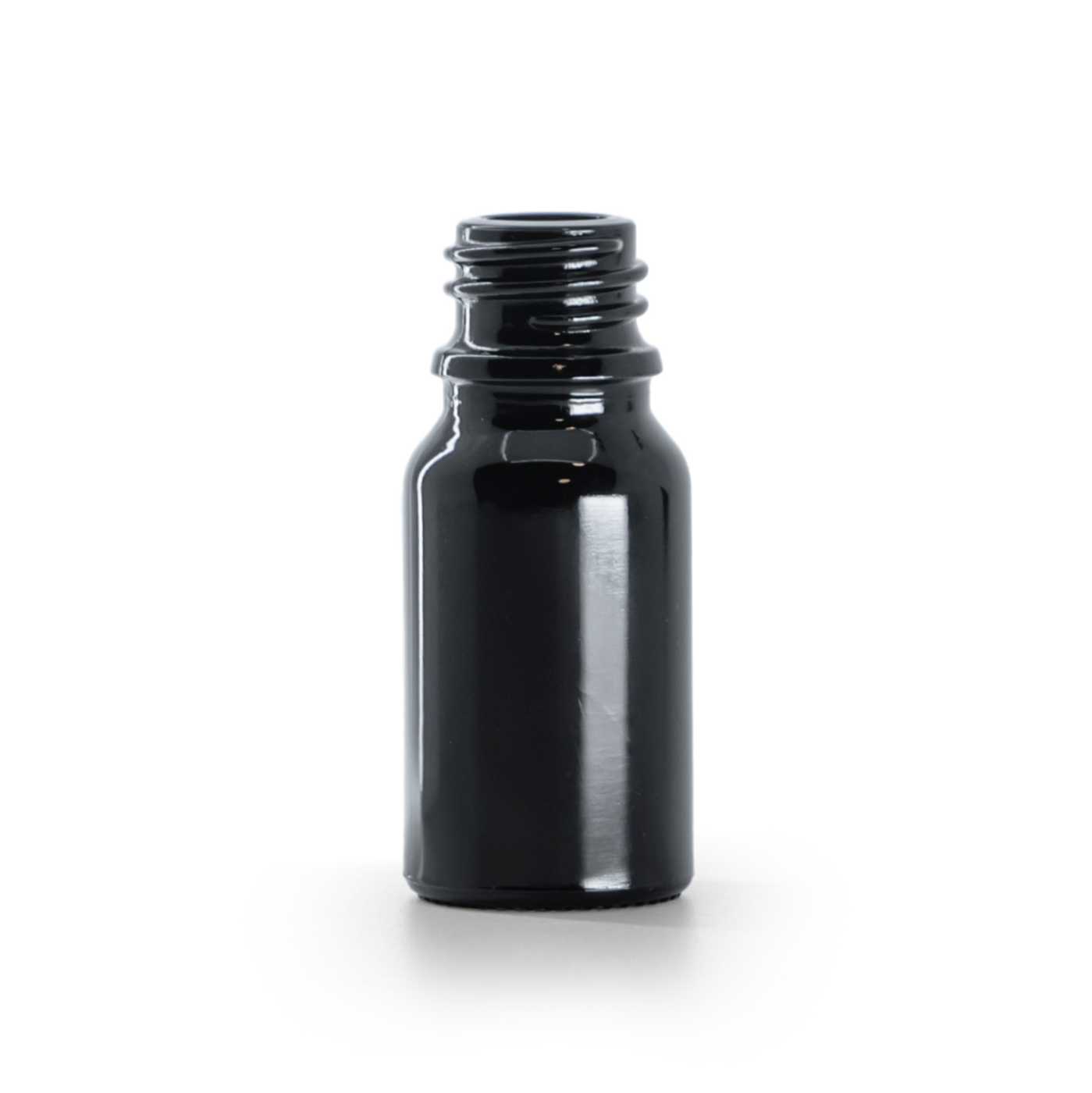 Flacon compte-gouttes en verre noir brillant 10 ml plaquette 192 pcs