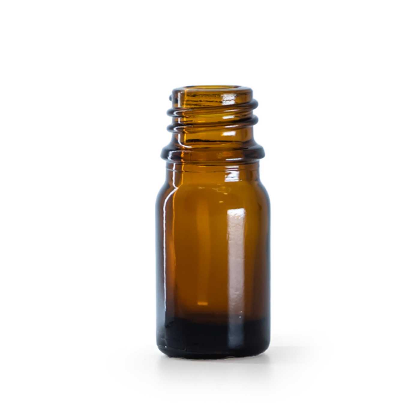 Szklana butelka apteczna brązowa, 5 ml, taca 255 szt.