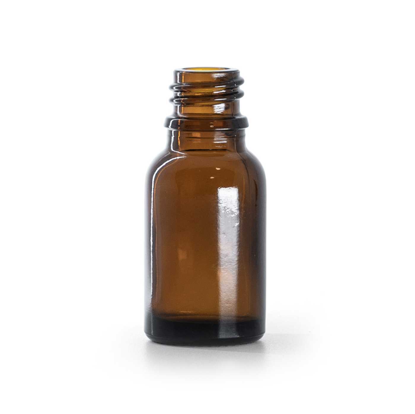Szklana butelka apteczna brązowa, 18 mm, 15 ml