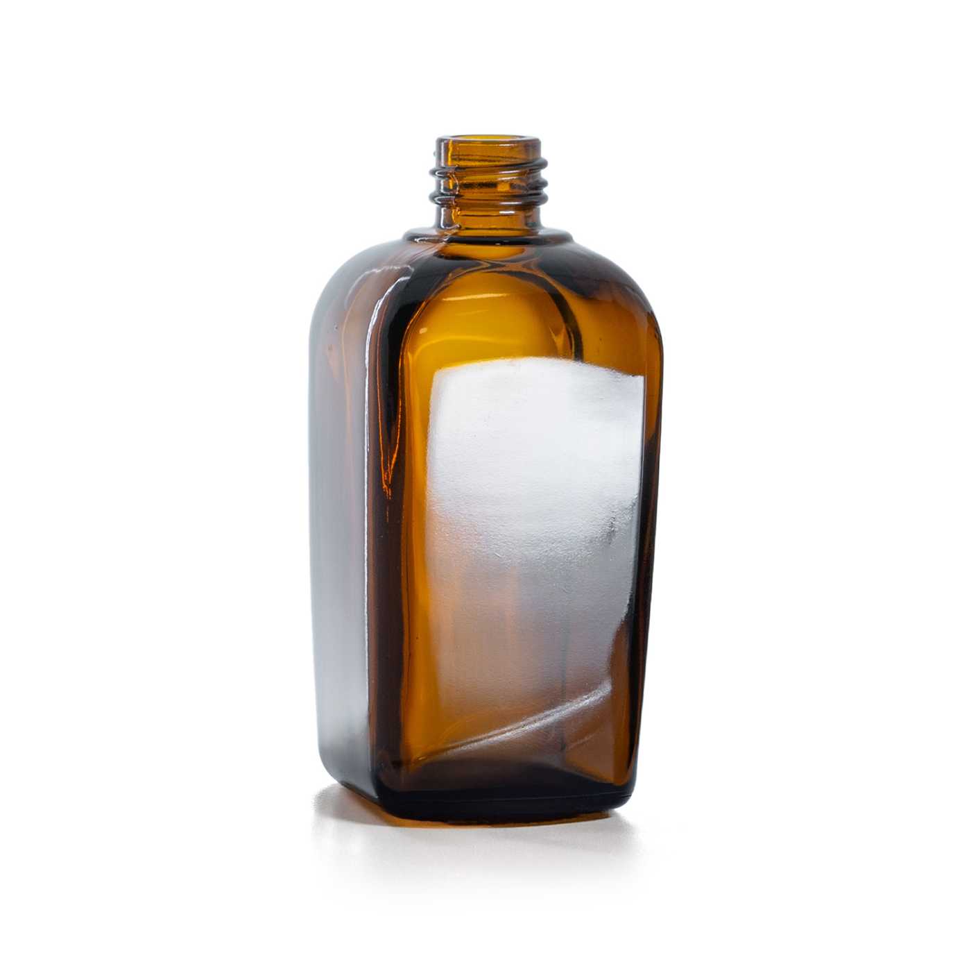Flacon carré en verre ambré 90 ml 80 pcs