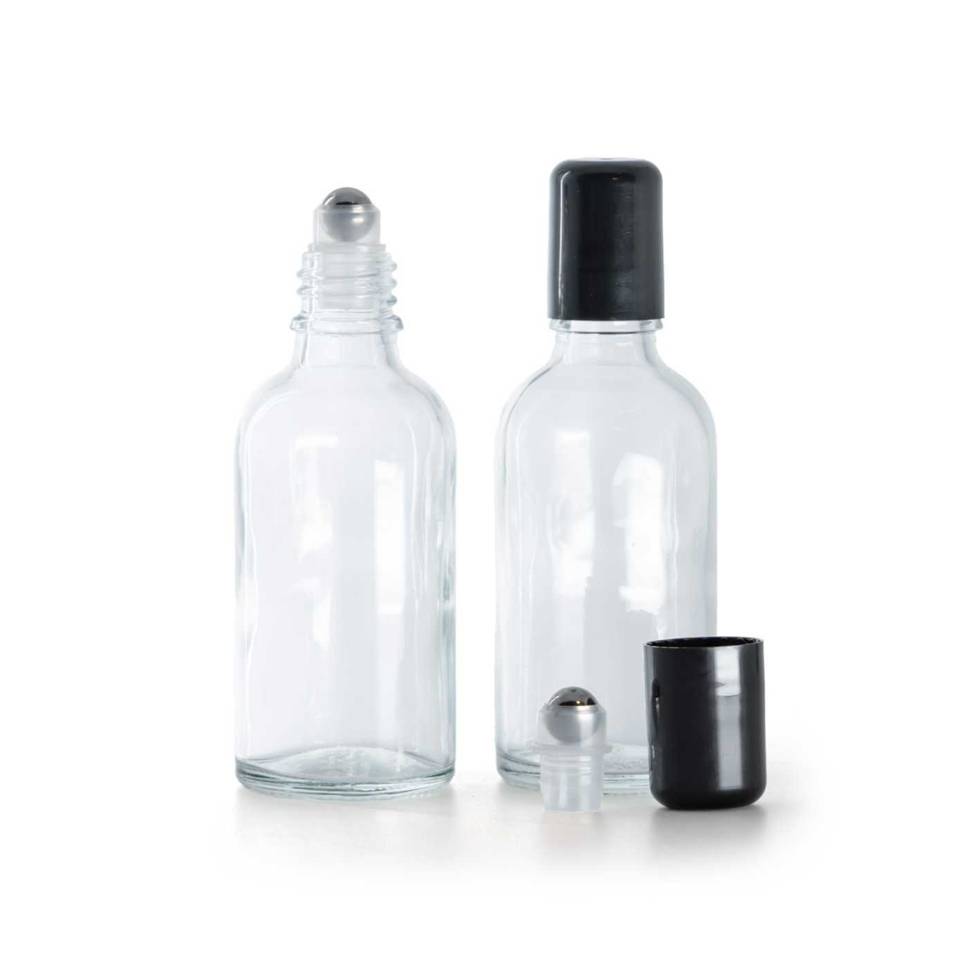 Flacon en verre transparent roll-on, 30 ml