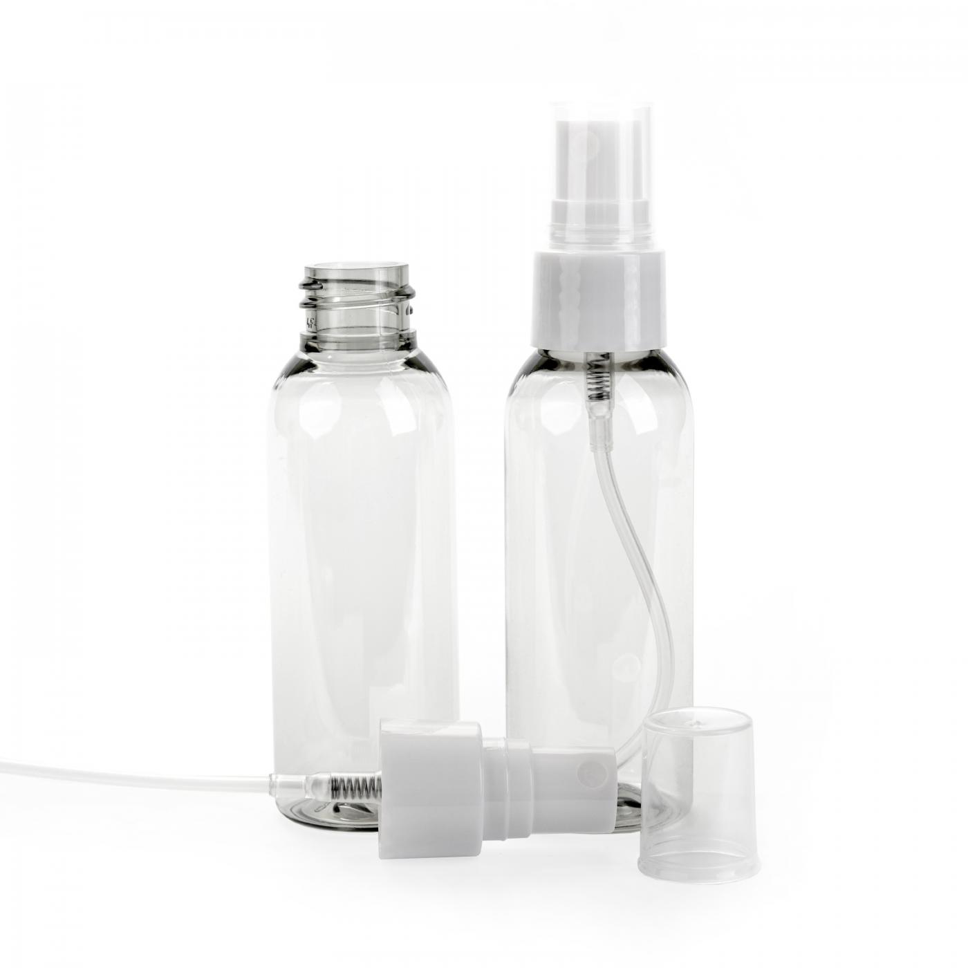 Butelka plastikowa, przezroczysta, atomizer, 50 ml