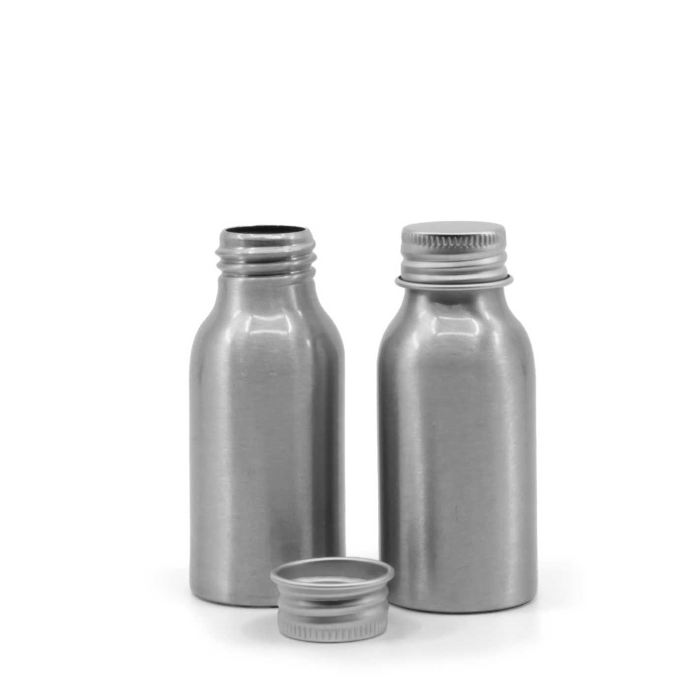 Butelka aluminiowa z aluminiową nakrętką, 50 ml