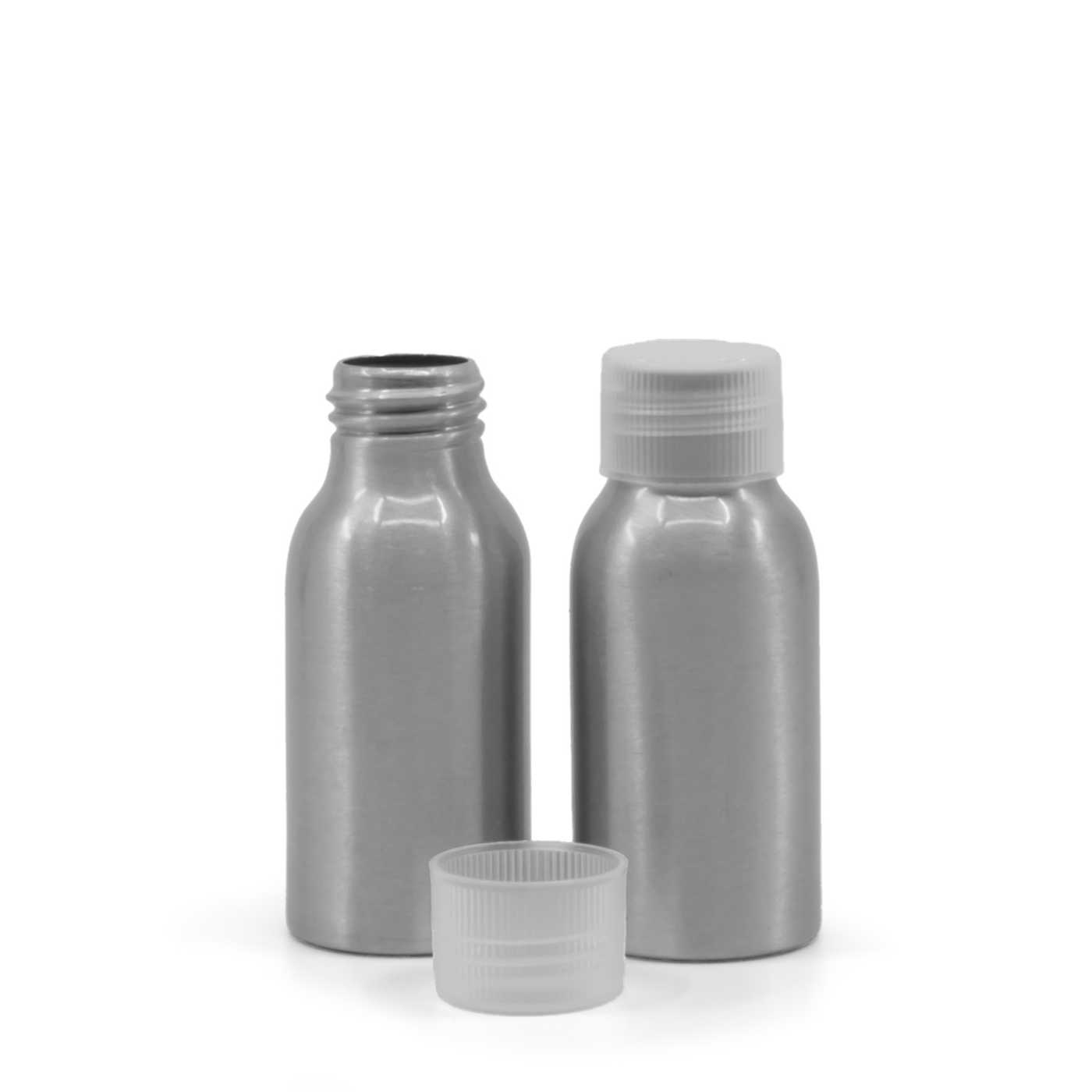 Alumínium üvegcse, átlátszó kupak, 50 ml