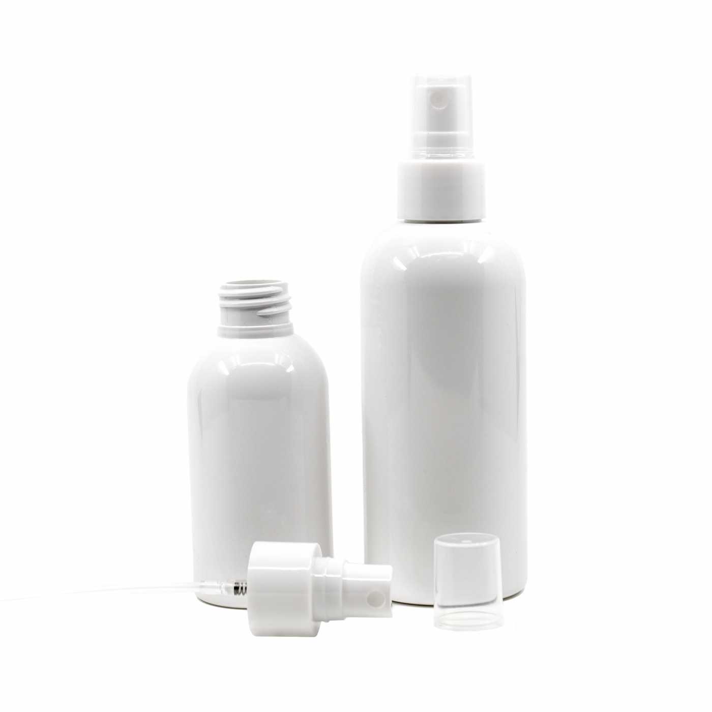 Bouteille en plastique blanche, spray brume fine blanc, 150 ml