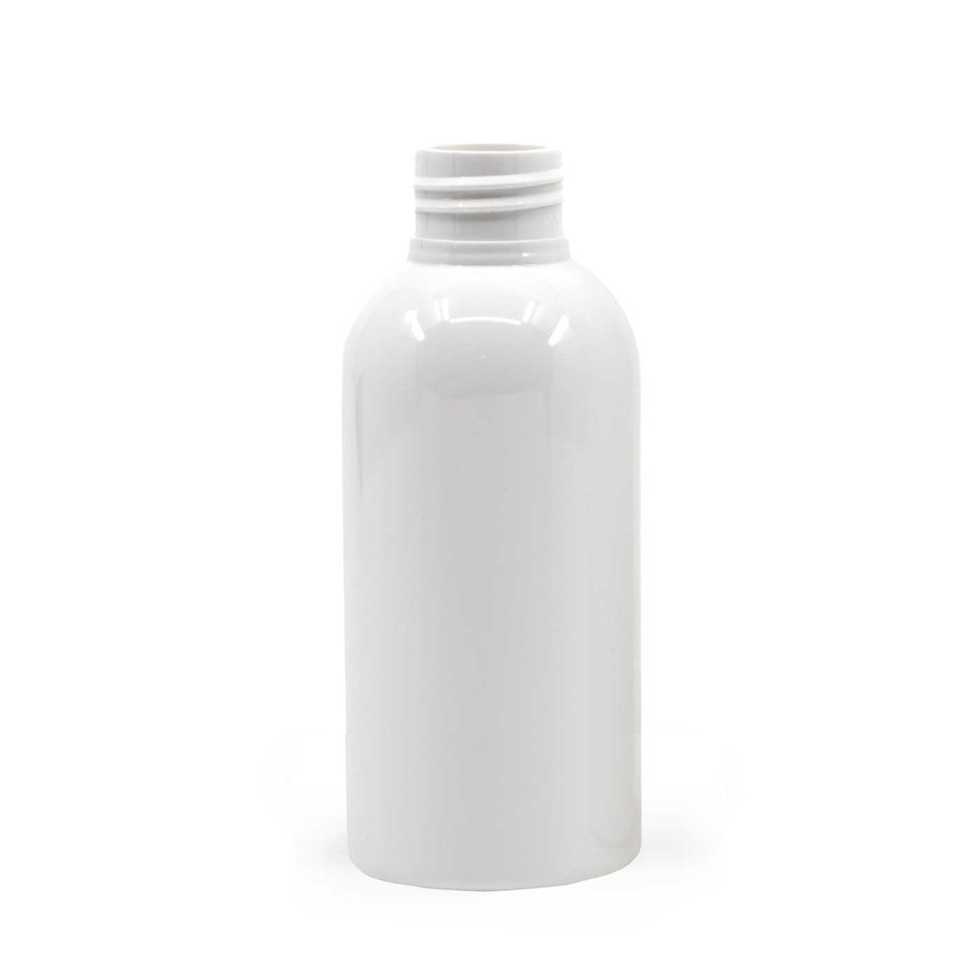Bouteille en plastique blanche, 150 ml, sans fermeture