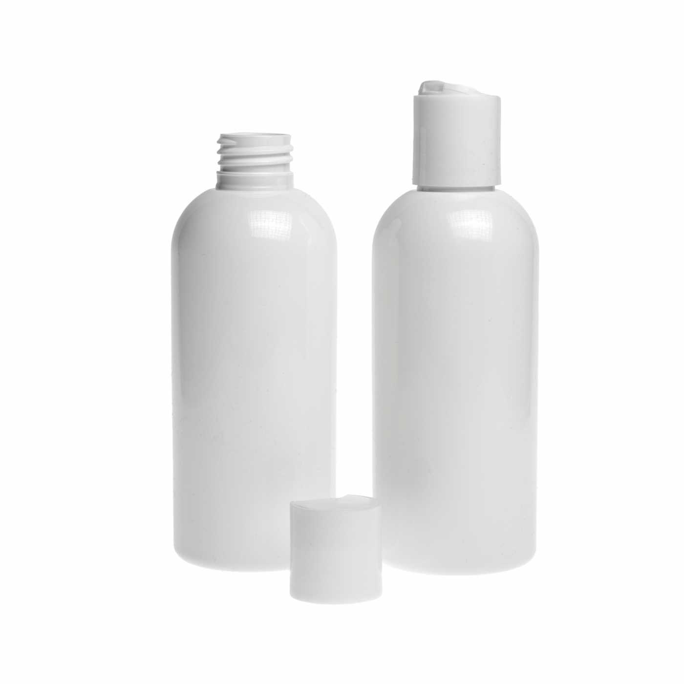 Butelka plastikowa biała, disc top biały, 300 ml