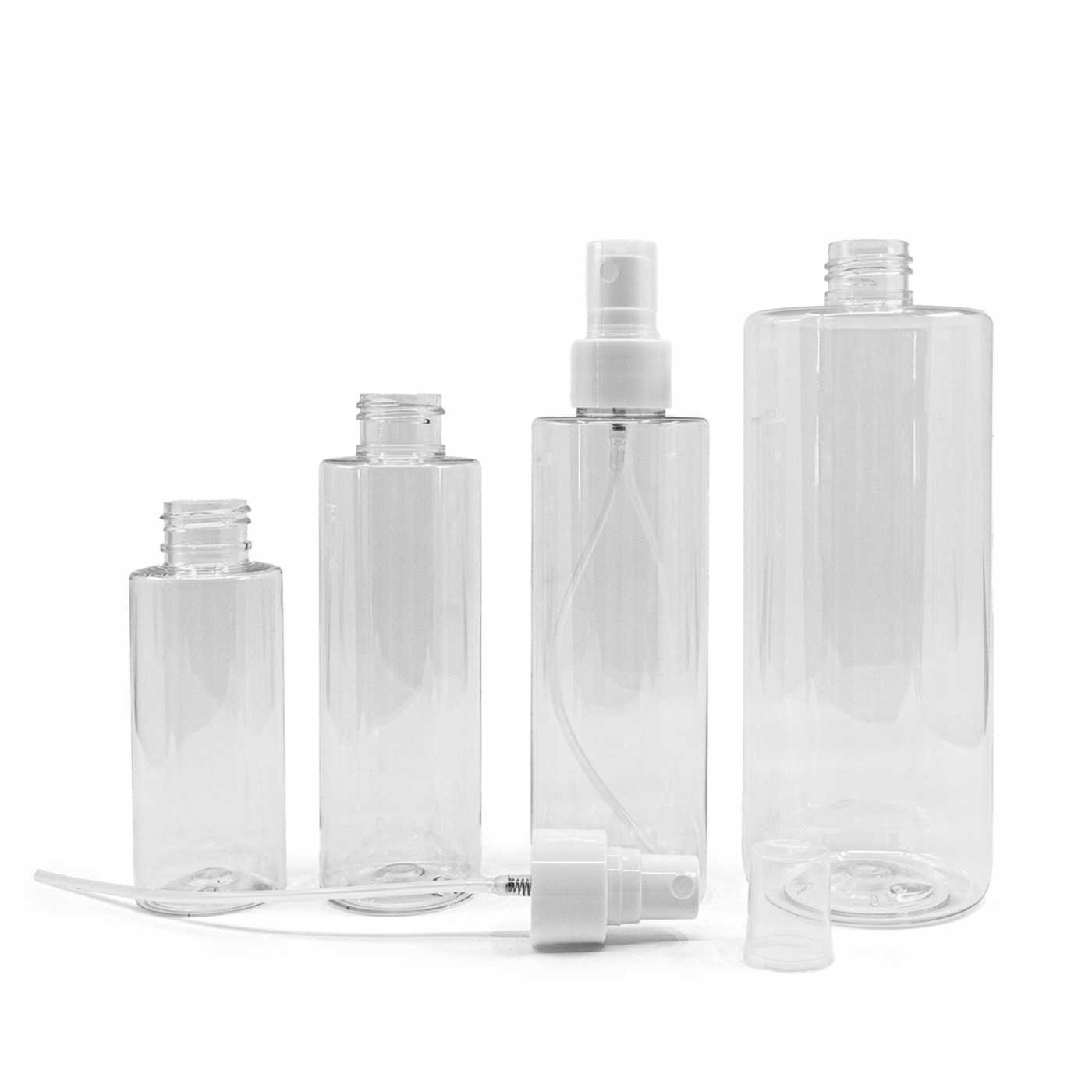 Bouteille en plastique transparente, spray brume fine blanc, 200 ml