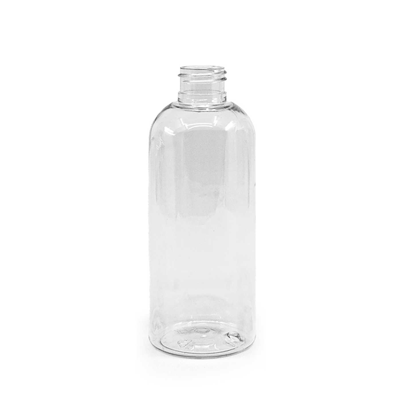 Bouteille en plastique transparente, ronde, 24/410, 200 ml, sans fermeture
