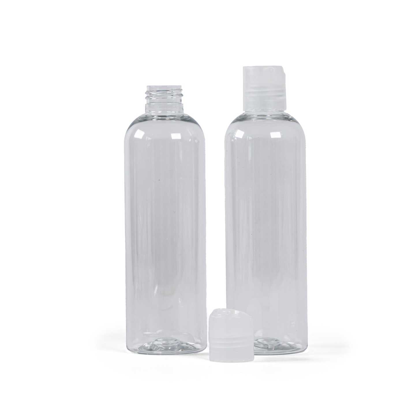 Butelka plastikowa przezroczysta, disc top przezroczysty, 250 ml
