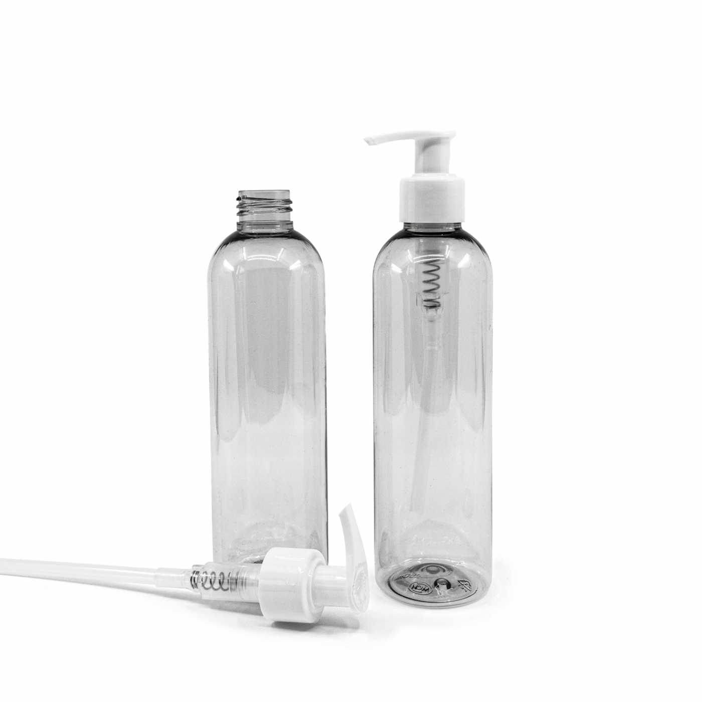 Bouteille en plastique recyclé, pompe, 250 ml