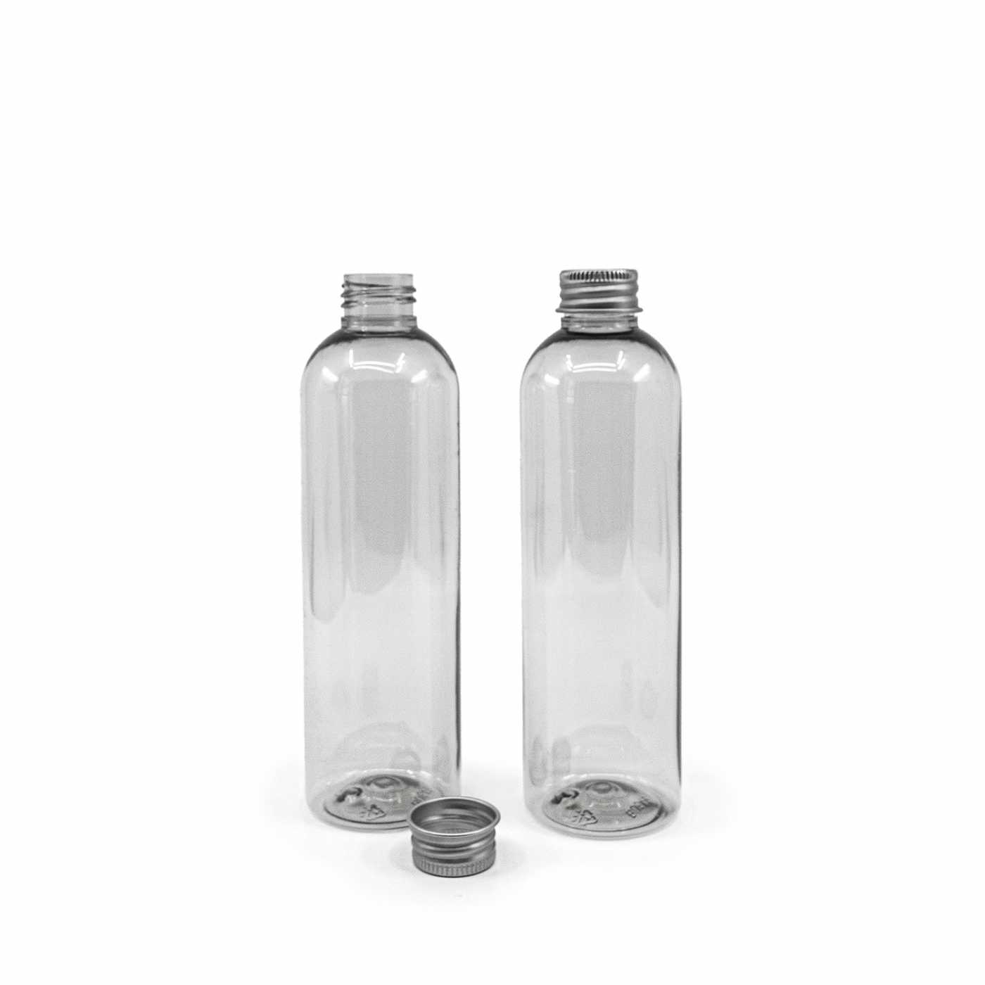 Bouteille en plastique recyclé, bouchon en aluminium, 250 ml