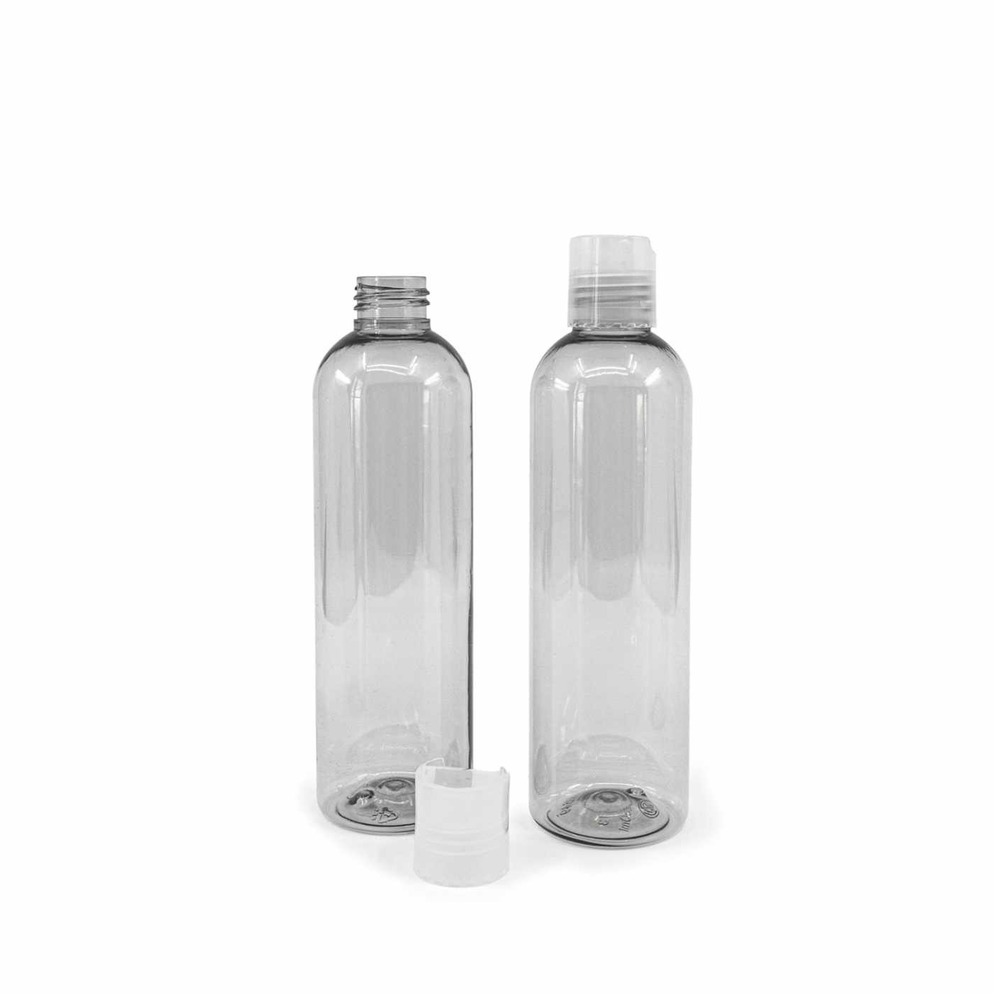 Bouteille en plastique recyclé, 250 ml, bouchon disc-top transparent