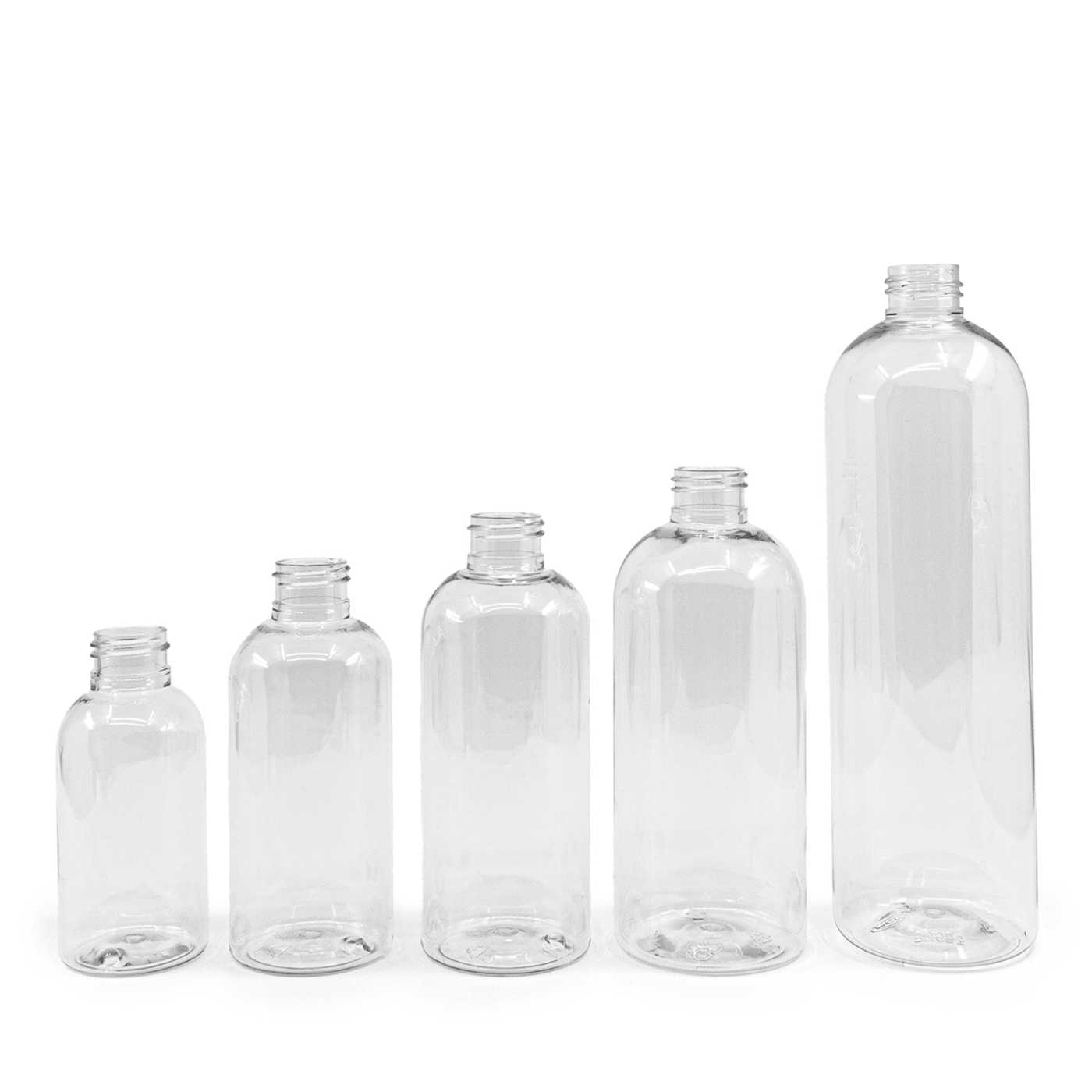 Bouteille en plastique transparente, ronde, 300 ml, sans fermeture, 24/410, 264 pcs
