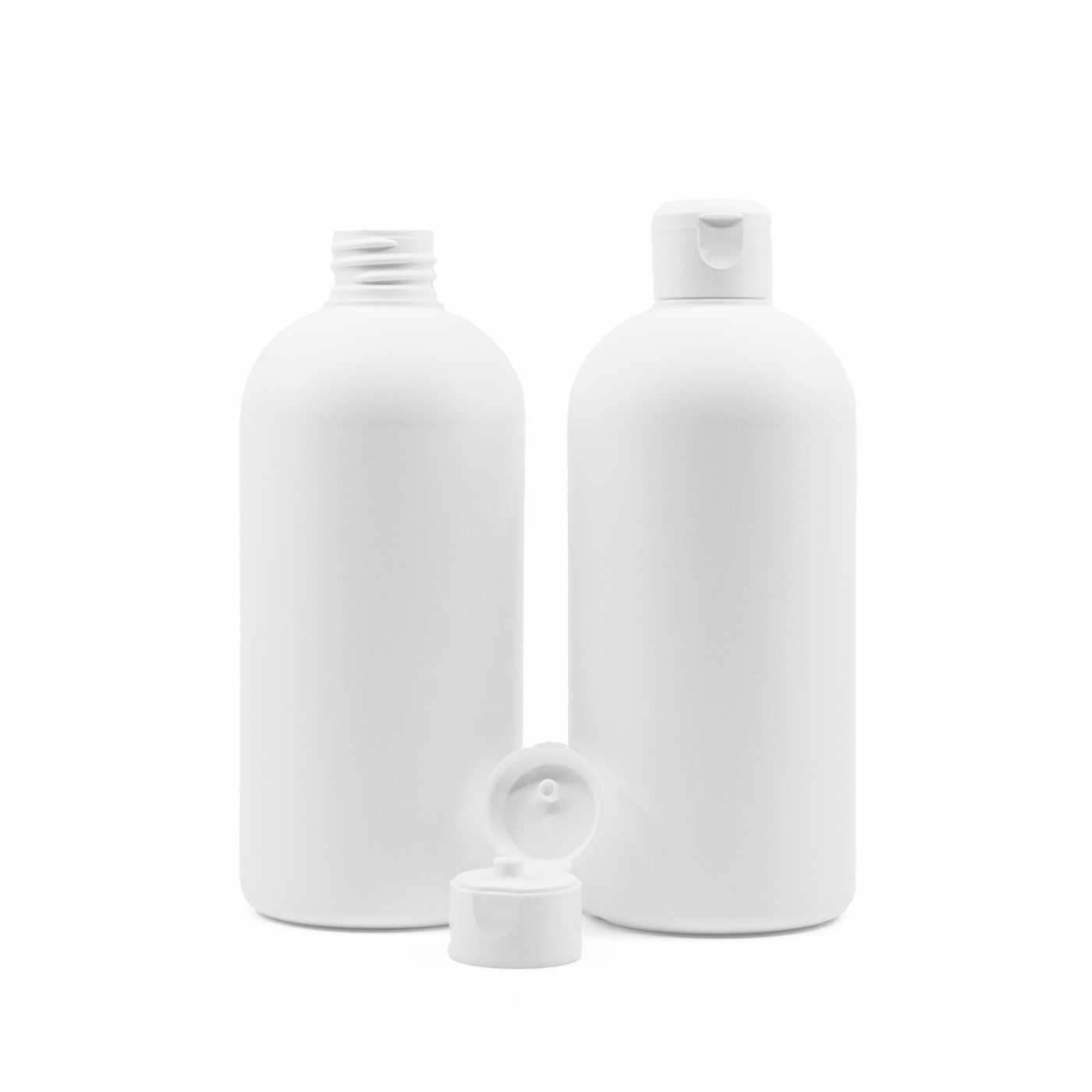 Plastová láhev HDPE, bílá, flip top, 500 ml