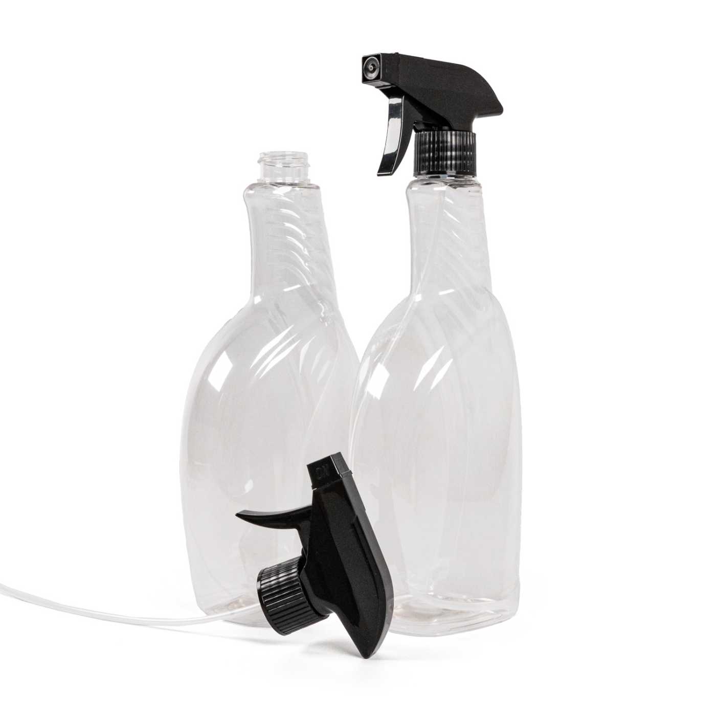 Kunststoffflasche für Reinigungsmittel, schwarzer Triggersprüher, 750 ml
