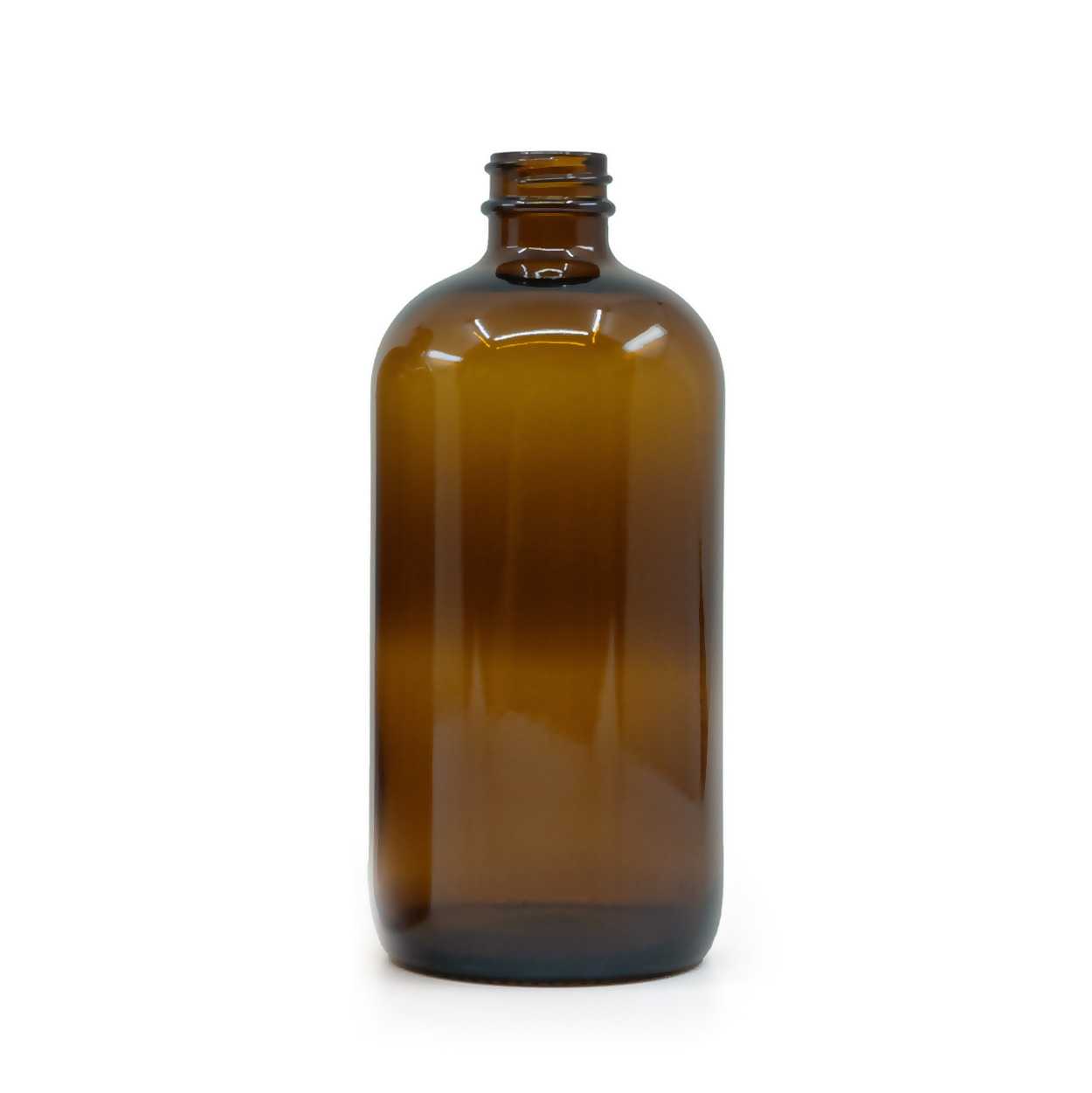 Flacon en verre ambré Boston Round, 28/410, 480 ml