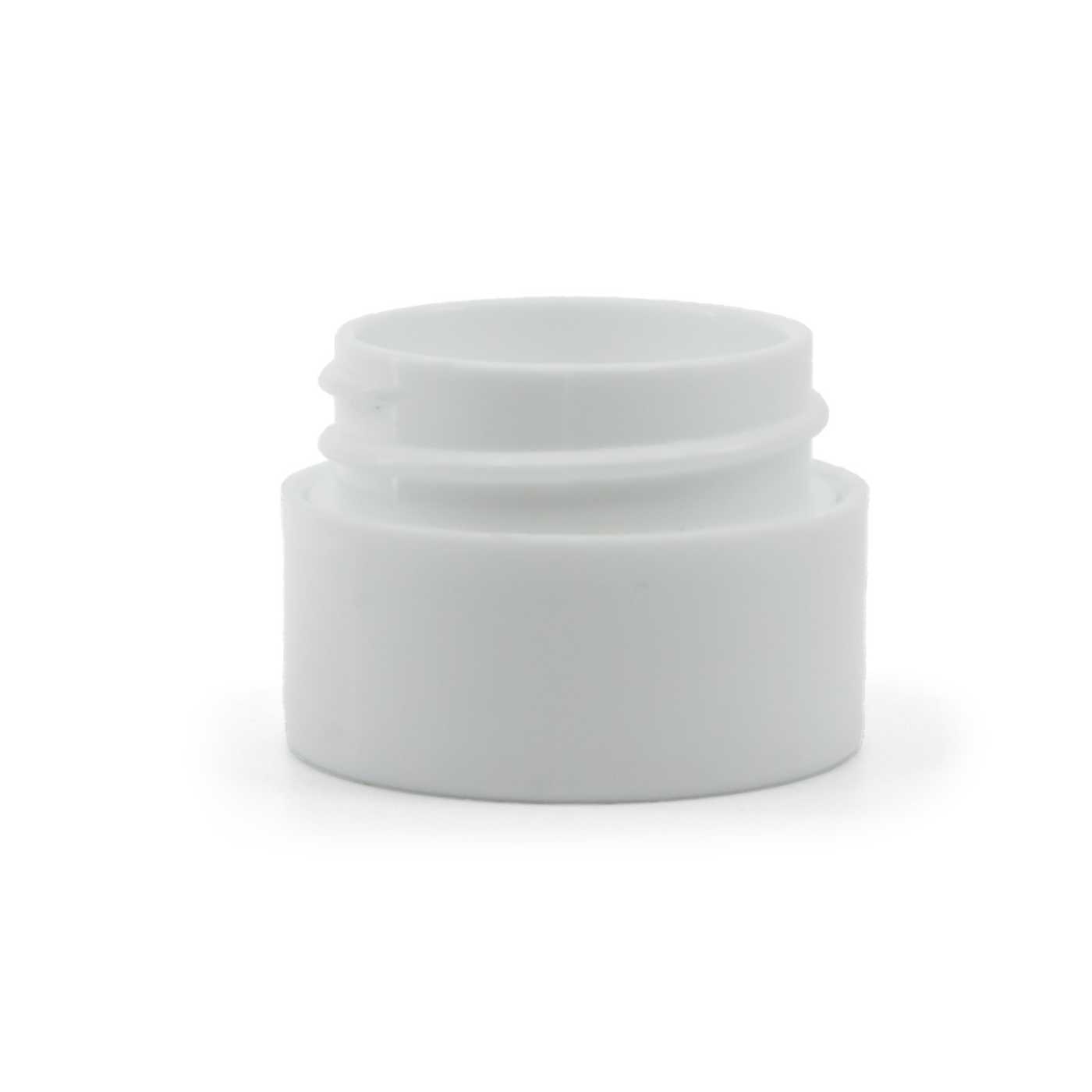 Weißer Kunststoff-Doppelwandtiegel, 5 ml