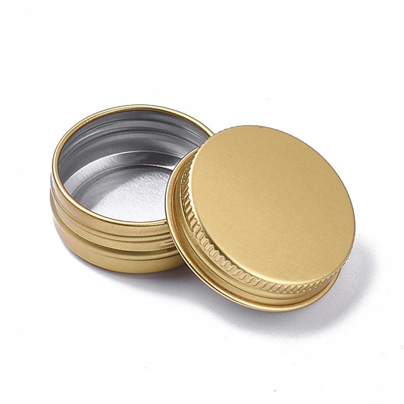 Alumínium tégely arany fedővel, 15 ml, 39 mm
