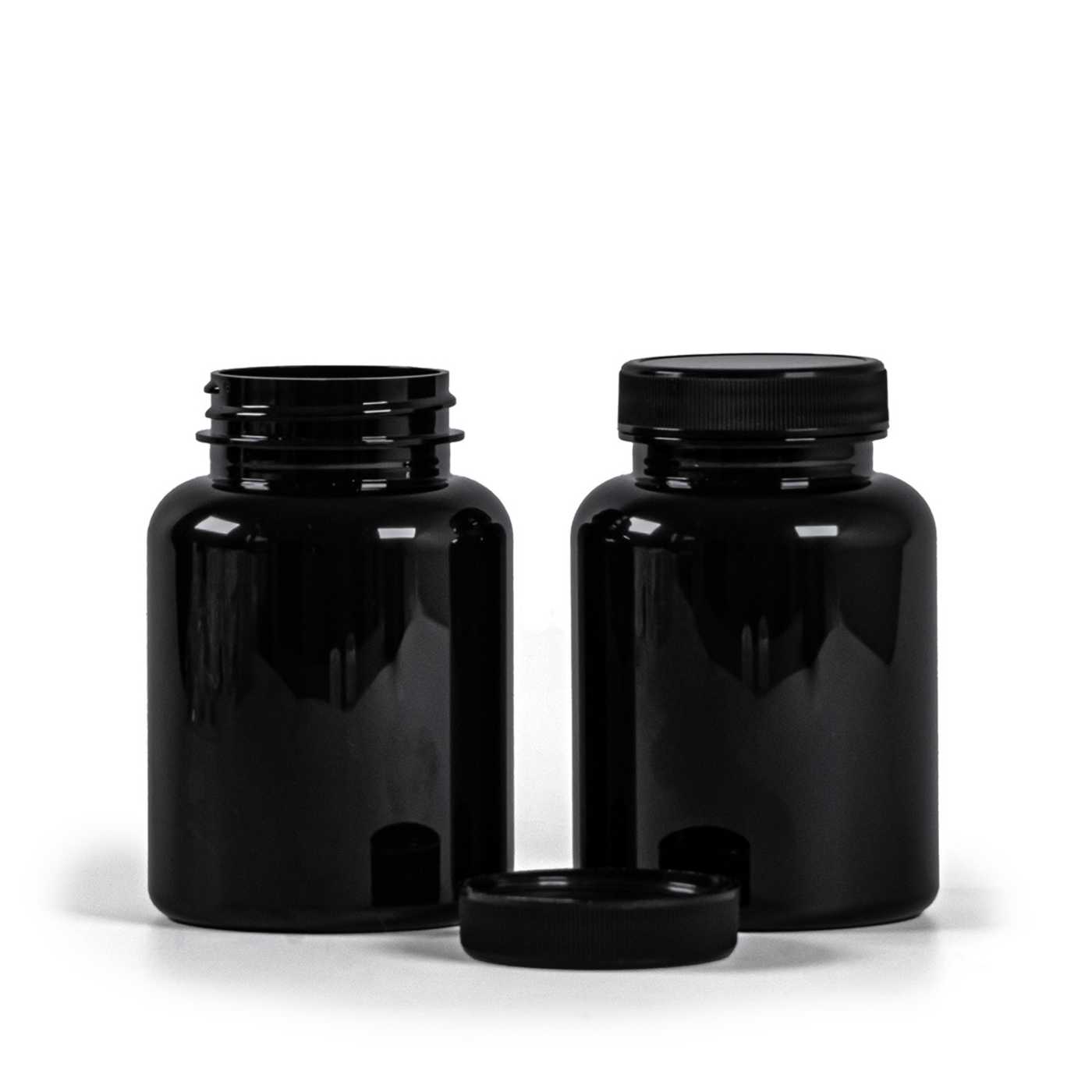 Tablettatartó, műanyag, fekete, 200 ml