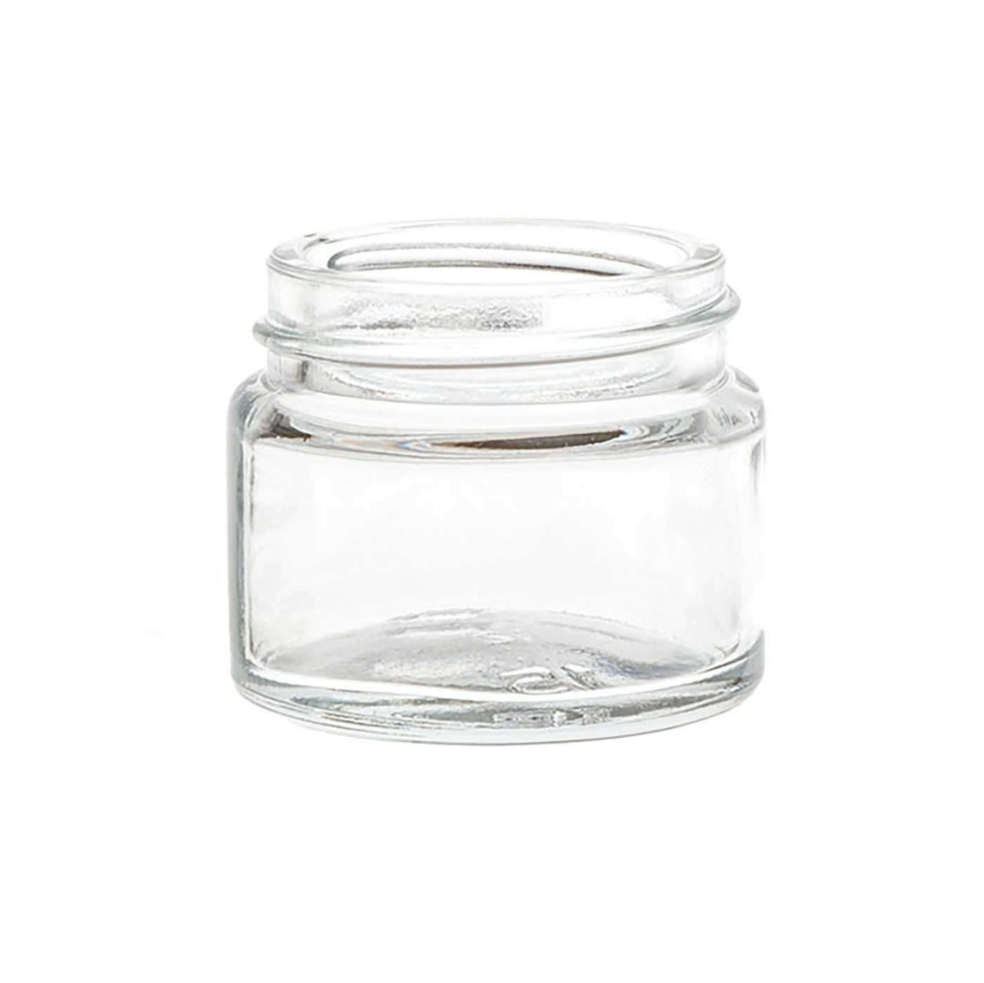 Szklany słoiczek kosmetyczny, przezroczysty, 48 mm, 30 ml