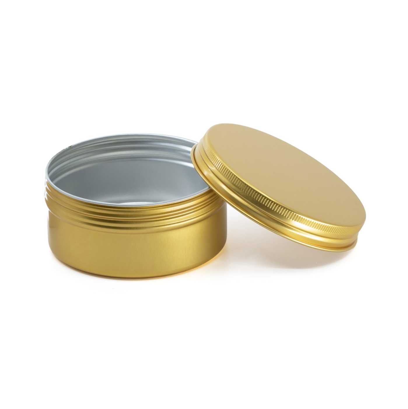 Alumínium tégely, arany, 150 ml, fedő, 82 mm