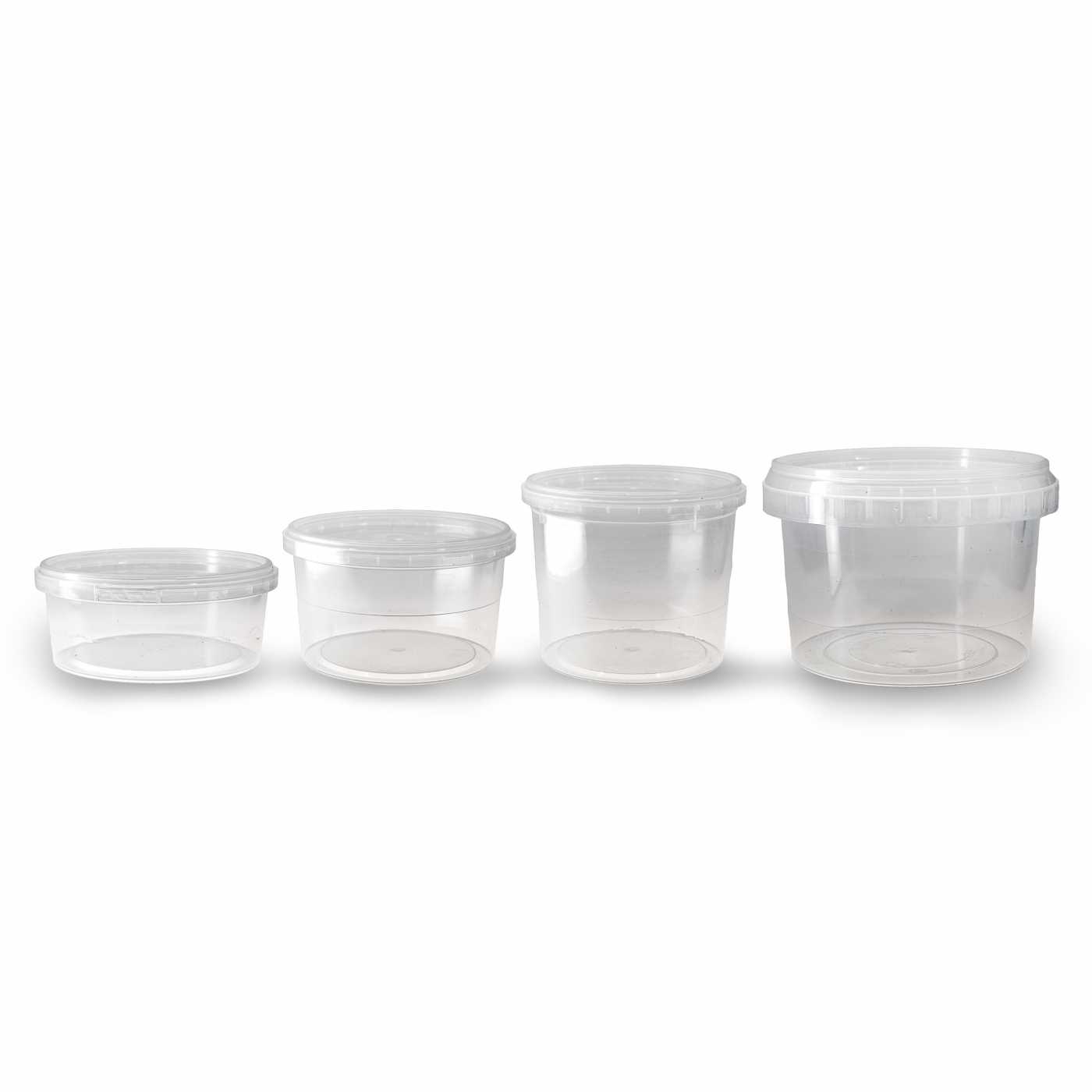 Słoiczek plastikowy, przezroczysty, z nakrętką, 150 ml