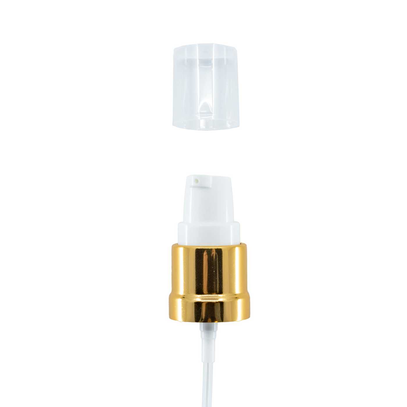 Kunststoff-Spenderpumpe, 18/415, glänzend weiß-gold