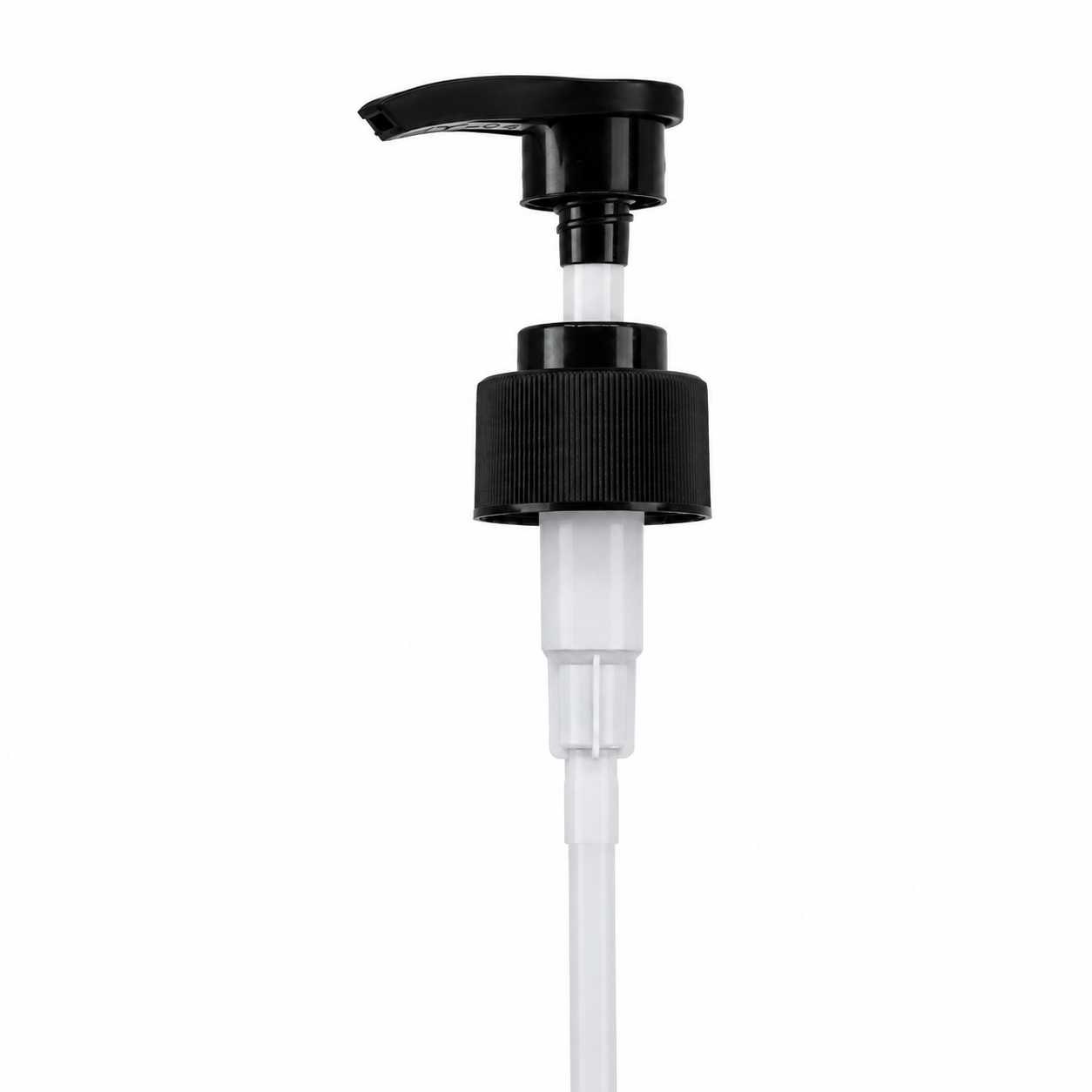Schwarze Kunststoff-Lotionpumpe 28 mm für Glasfläschchen