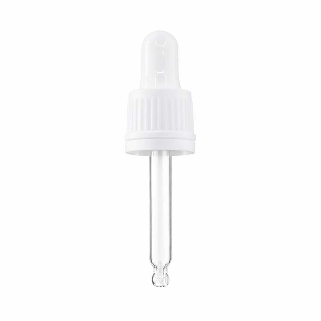 Weiße Pipette mit Originalitätsring, 57 mm