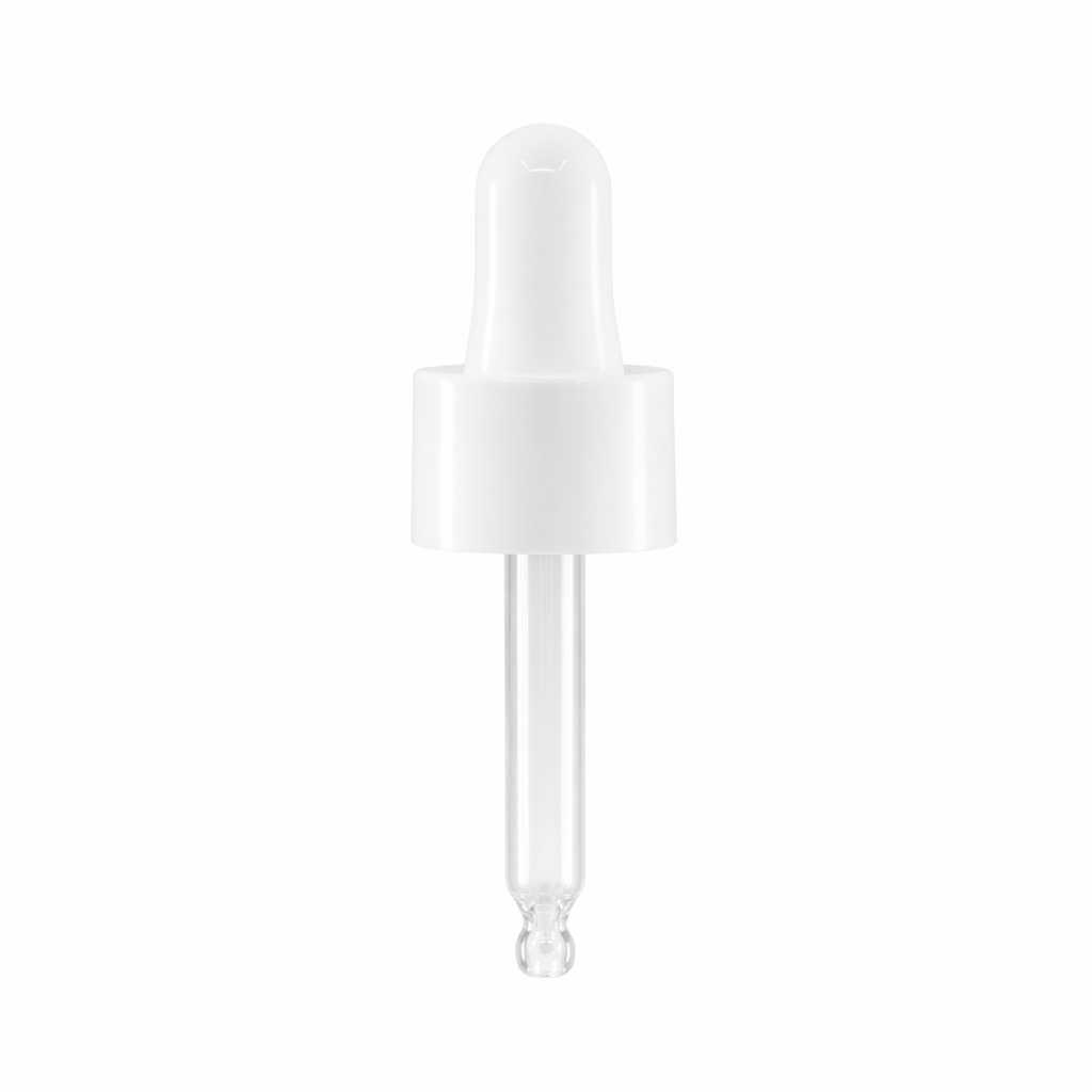 Glaspipette, glänzend weiß, 44 mm