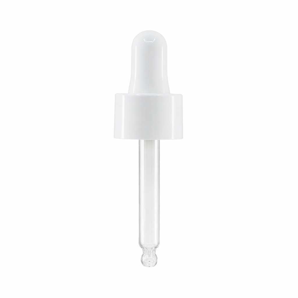 Glaspipette, glänzend weiß, 52 mm