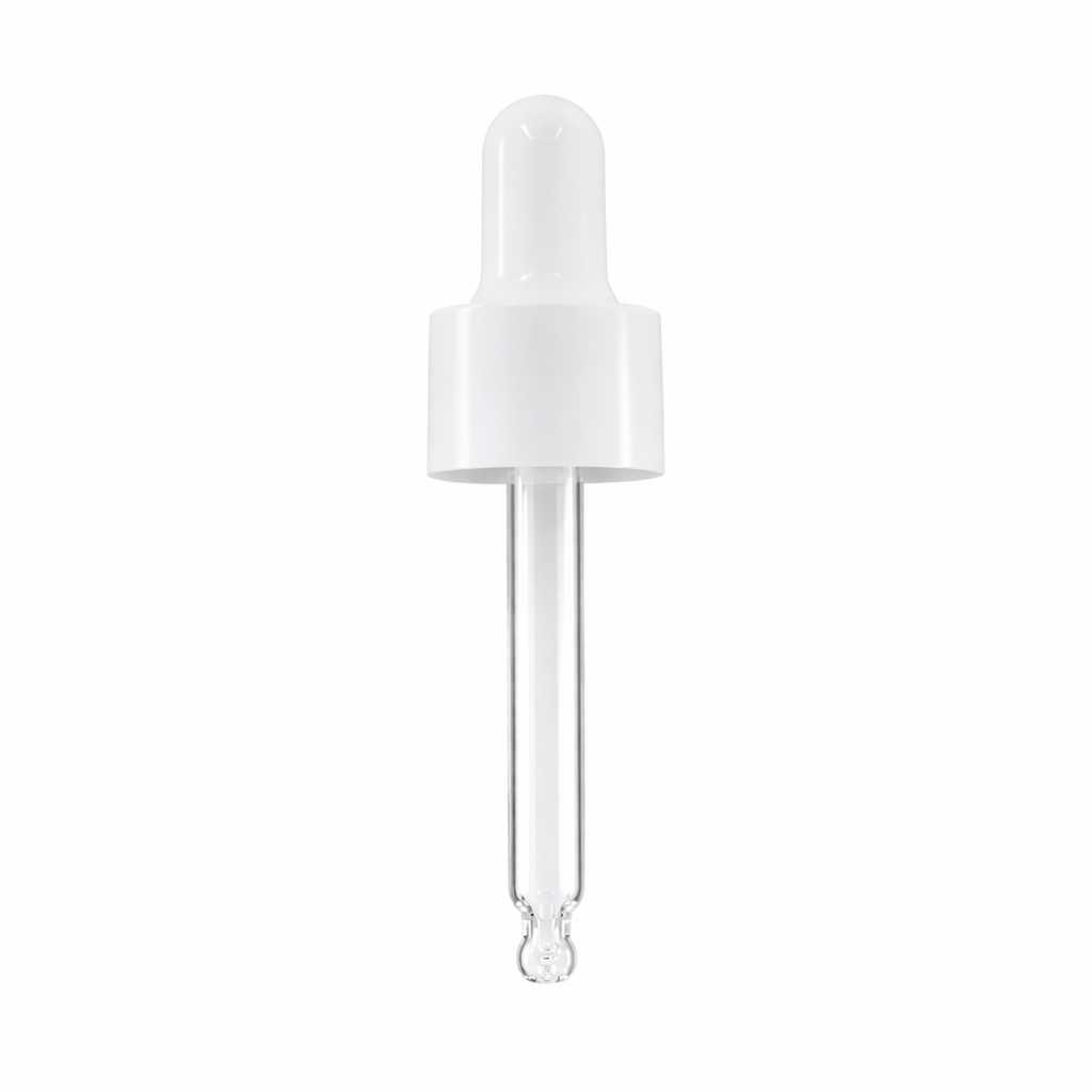 Glaspipette, glänzend Weiß, 57 mm